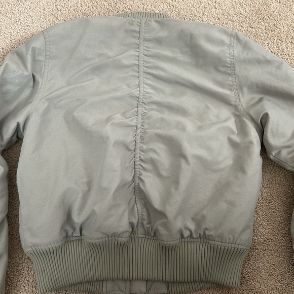 Divided H&M Green Flyers Jacket Womens Size 6 - Picture 2 of 4